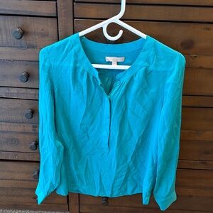Women's Silk Teal Blouse